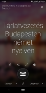 Microsoft Übersetzer - Stadtführung Budapest
